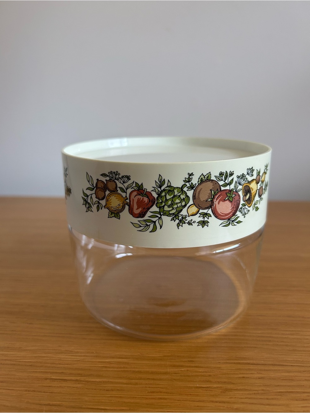 Vintage Pyrex Glass Canister and Cream Lid